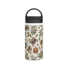 Load image into Gallery viewer, Pumpkins, Flowers and Fall Foliage Handle Lid Water Bottle