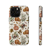 Load image into Gallery viewer, Fall Pumpkins, Flowers and Leaves Phone Case