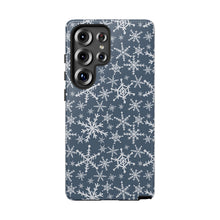 Load image into Gallery viewer, Blue Snowflakes Phone Case