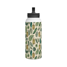 Load image into Gallery viewer, Tropical Leaves and Lanterns Handle Lid Water Bottle