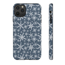 Load image into Gallery viewer, Blue Snowflakes Phone Case