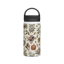 Load image into Gallery viewer, Pumpkins, Flowers and Fall Foliage Handle Lid Water Bottle