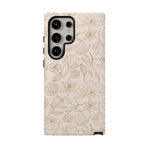 Gold Magnolia Phone Case