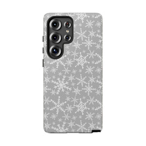 Gray Snowflakes Phone Case
