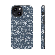 Load image into Gallery viewer, Blue Snowflakes Phone Case