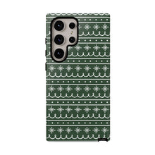 Load image into Gallery viewer, Green Snowflake Pattern Phone Case