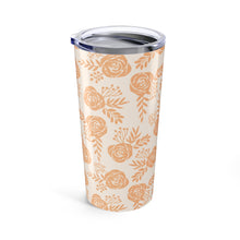 Load image into Gallery viewer, Light Orange Floral Travel Mug