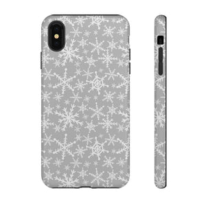 Gray Snowflakes Phone Case