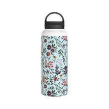 Load image into Gallery viewer, Bright Watercolor Flower - Blue Handle Lid Water Bottle