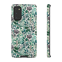 Load image into Gallery viewer, Purple Flowers and Eucalyptus Leaves Phone Case