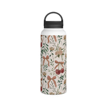 Load image into Gallery viewer, Cherry and Roses Handle Lid Water Bottle