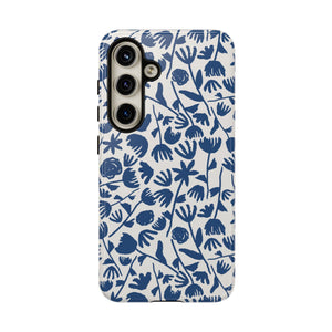 Dark Blue Floral Phone Case