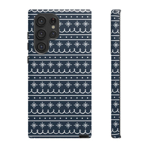 Blue Snowflake Pattern Phone Case