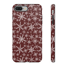 Load image into Gallery viewer, Red Snowflakes Phone Case