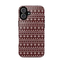 Load image into Gallery viewer, Red Snowflake Pattern Phone Case