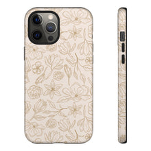 Load image into Gallery viewer, Gold Magnolia Phone Case