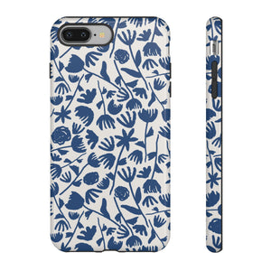 Dark Blue Floral Phone Case