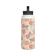 Load image into Gallery viewer, Warm Floral Handle Lid Water Bottle