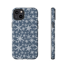 Load image into Gallery viewer, Blue Snowflakes Phone Case