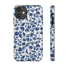 Load image into Gallery viewer, Dark Blue Floral Phone Case
