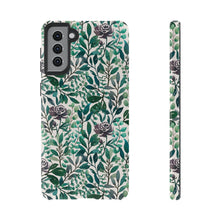 Load image into Gallery viewer, Purple Flowers and Eucalyptus Leaves Phone Case