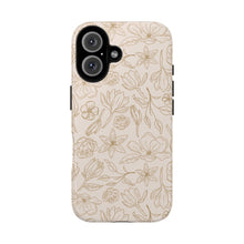 Load image into Gallery viewer, Gold Magnolia Phone Case