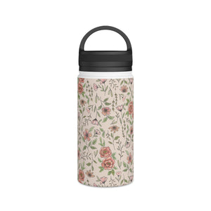 Spring Floral Handle Lid Water Bottle