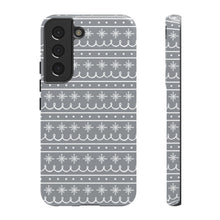Load image into Gallery viewer, Gray Snowflake Pattern Phone Case