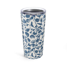 Load image into Gallery viewer, Light Blue Floral Travel Mug