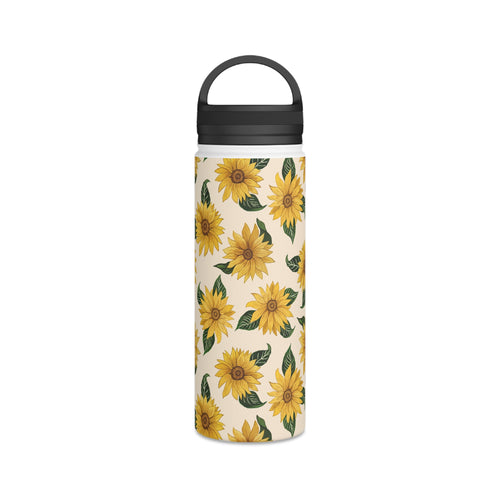 Summer Sunflower Handle Lid Water Bottle