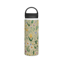 Load image into Gallery viewer, Whimsical Spring Blooms Handle Lid Water Bottle