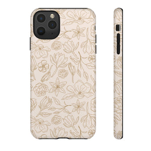 Gold Magnolia Phone Case