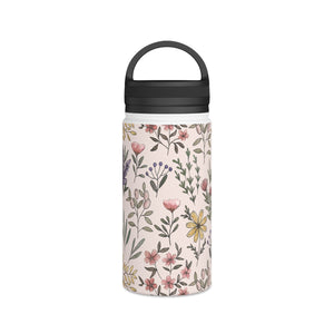 Spring Botanical Handle Lid Water Bottle