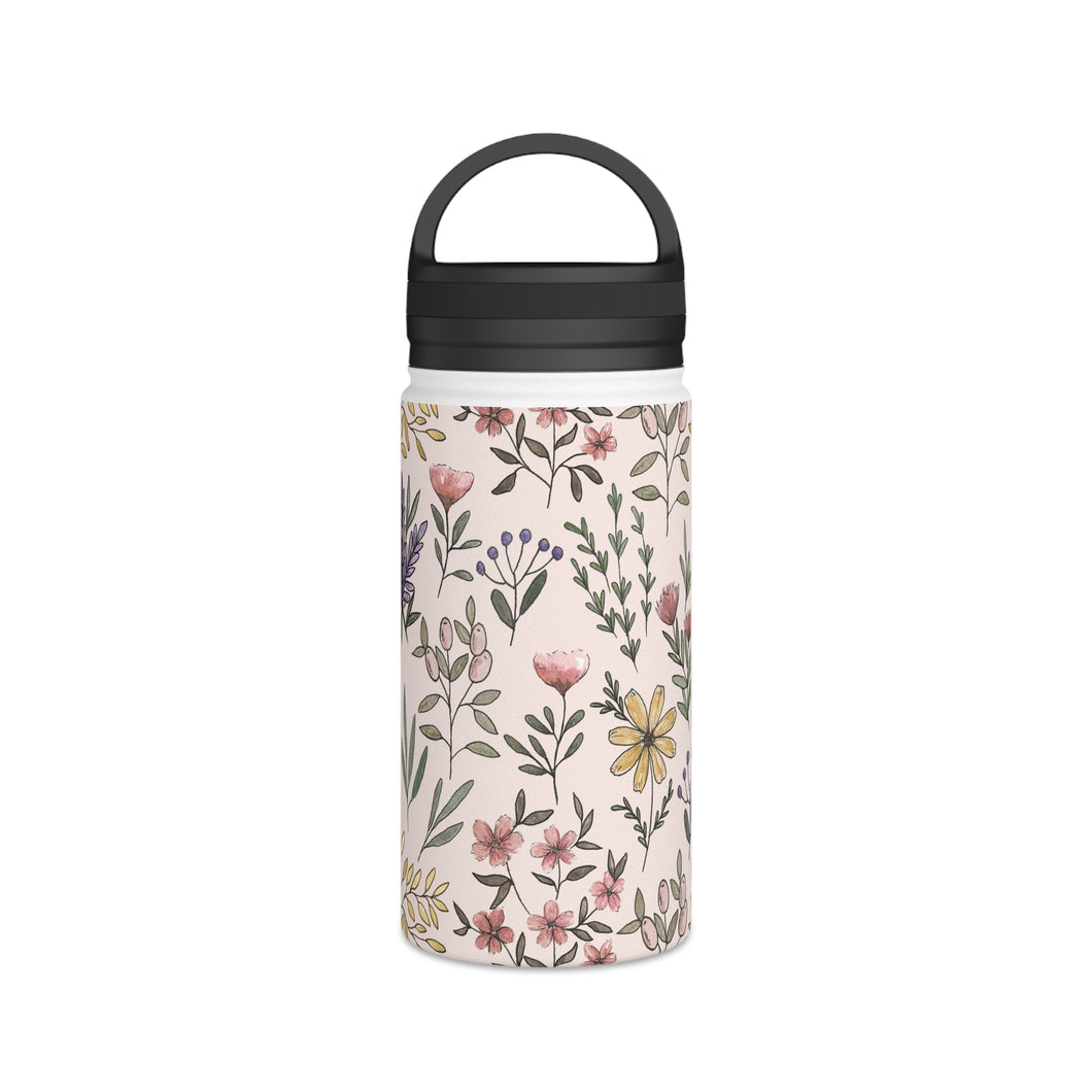 Spring Botanical Handle Lid Water Bottle