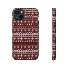 Load image into Gallery viewer, Red Snowflake Pattern Phone Case
