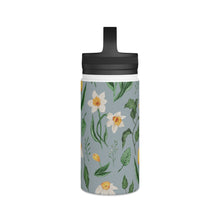 Load image into Gallery viewer, Daffodils and Tulips Handle Lid Water Bottle
