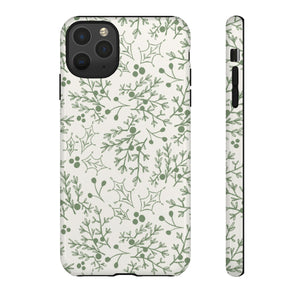 Green Christmas Branch Phone Case