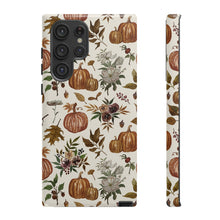 Load image into Gallery viewer, Fall Pumpkins, Flowers and Leaves Phone Case