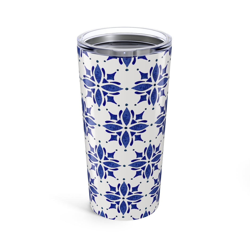 Dark Blue Tile Travel Mug