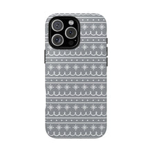 Load image into Gallery viewer, Gray Snowflake Pattern Phone Case