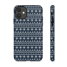 Load image into Gallery viewer, Blue Snowflake Pattern Phone Case