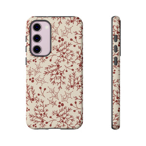 Red Christmas Branch Phone Case
