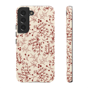 Red Christmas Branch Phone Case