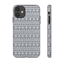 Load image into Gallery viewer, Gray Snowflake Pattern Phone Case