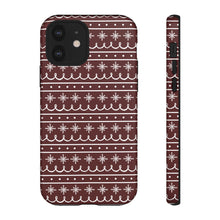 Load image into Gallery viewer, Red Snowflake Pattern Phone Case