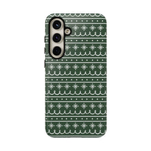 Load image into Gallery viewer, Green Snowflake Pattern Phone Case