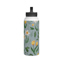 Load image into Gallery viewer, Daffodils and Tulips Handle Lid Water Bottle