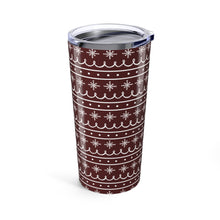 Load image into Gallery viewer, Red Snowflake Pattern Travel Mug