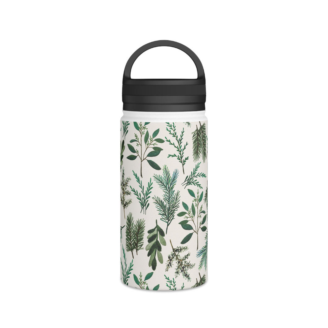 Winter Branches Handle Lid Water Bottle
