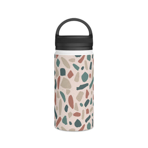 Warm Terrazzo Handle Lid Water Bottle